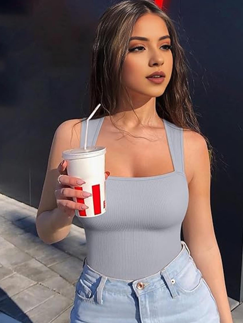 2 Pack Womens, One Piece Jumpsuits for Women, Ribbed Workout Tops for Women Clothing, Seamless Tank Tops Rompers - EdBryShaan