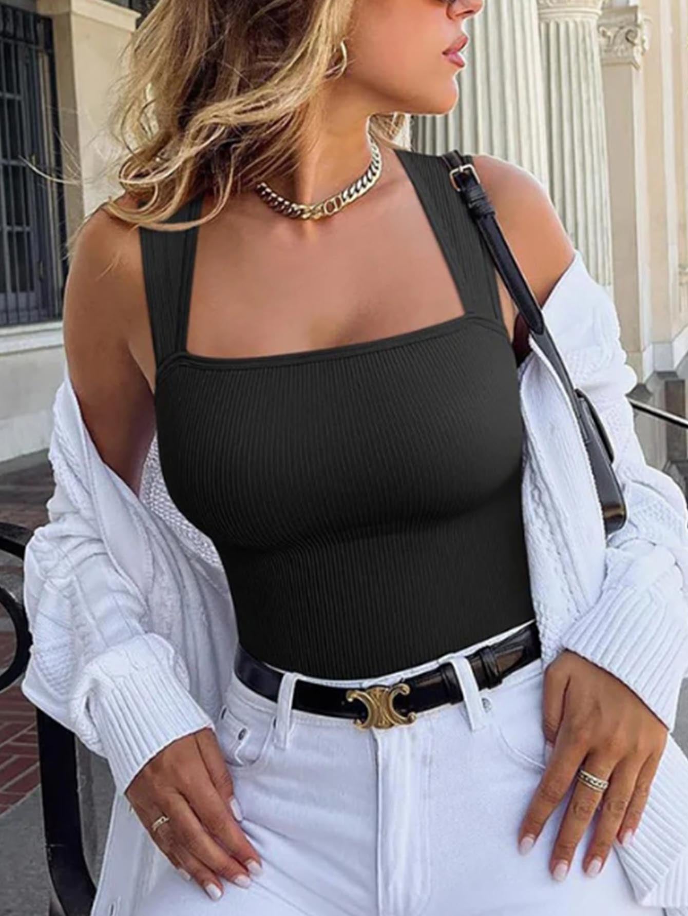 2 Pack Womens, One Piece Jumpsuits for Women, Ribbed Workout Tops for Women Clothing, Seamless Tank Tops Rompers - EdBryShaan