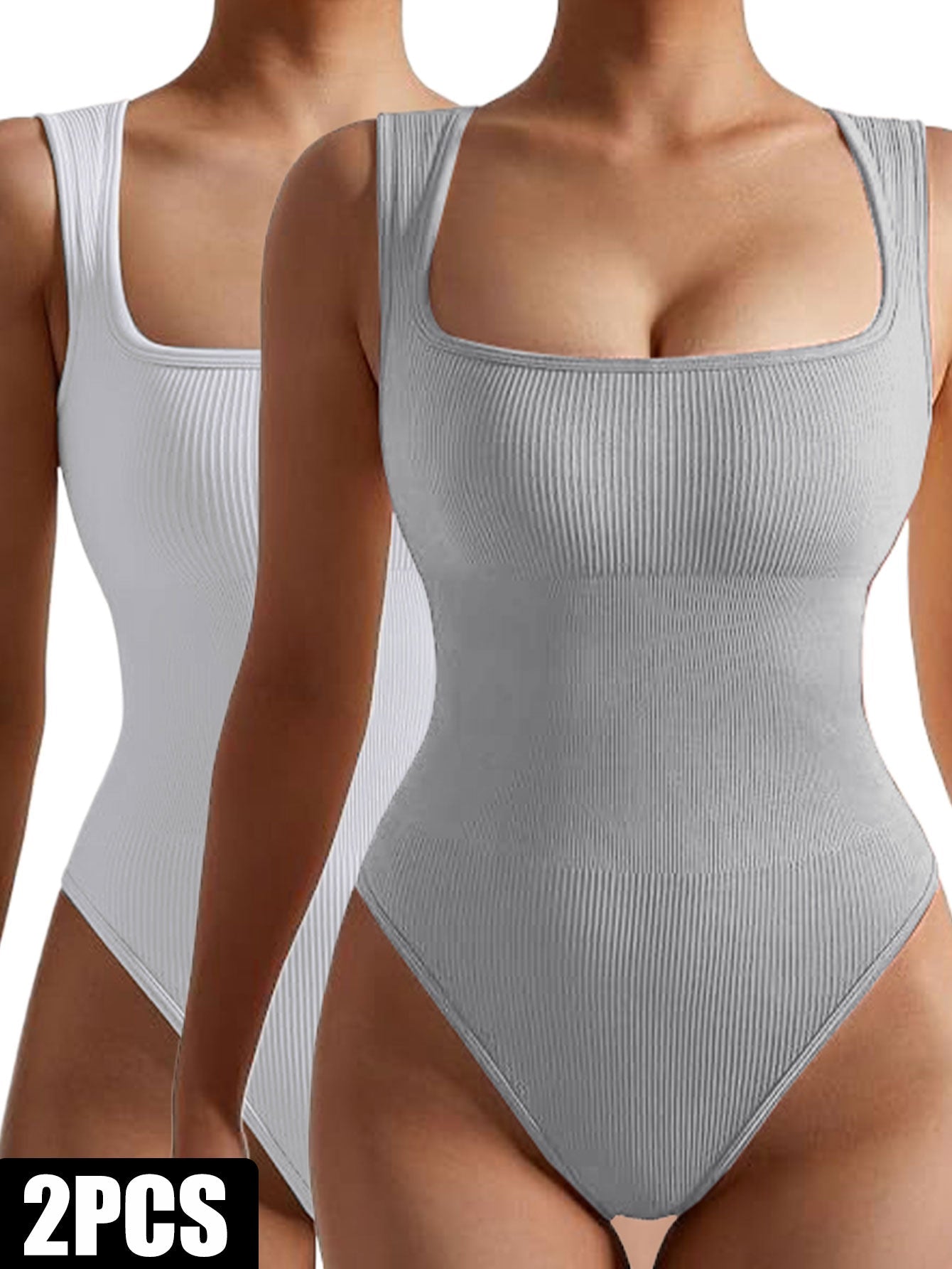 2 Pack Womens, One Piece Jumpsuits for Women, Ribbed Workout Tops for Women Clothing, Seamless Tank Tops Rompers - EdBryShaan