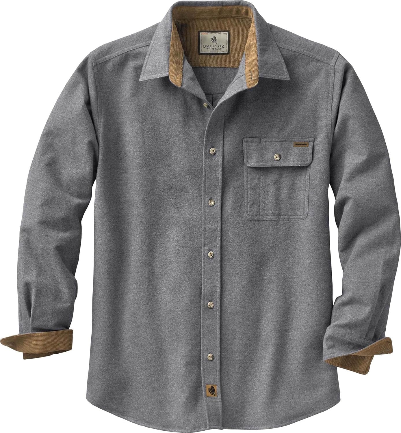 Men'S Flannel Shirt Long Sleeve Button down 100% Cotton