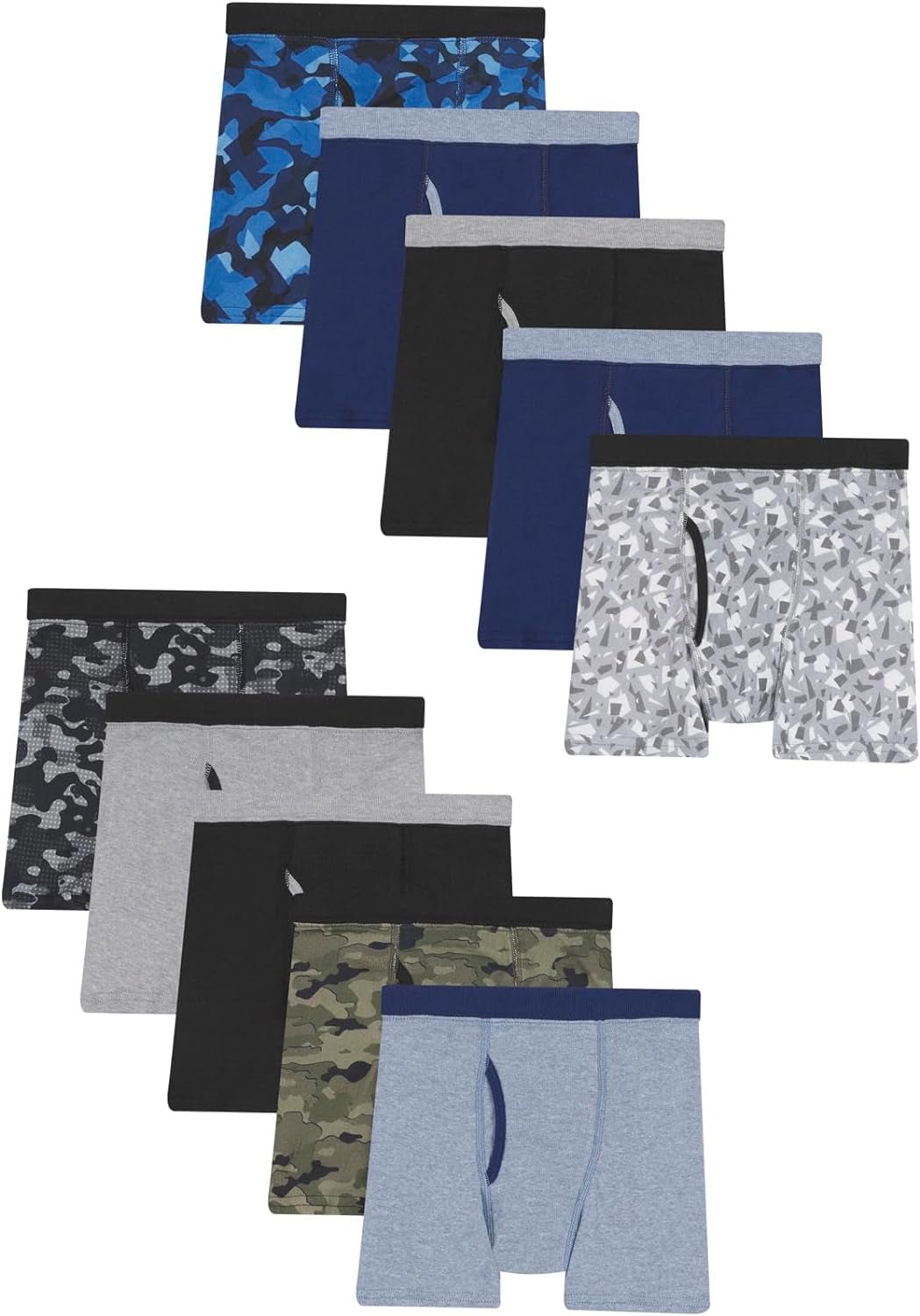 Boys and Toddler Underwear, Comfort Flex and Comfortsoft Boxer Briefs, Multiple Packs Available - EdBryShaan