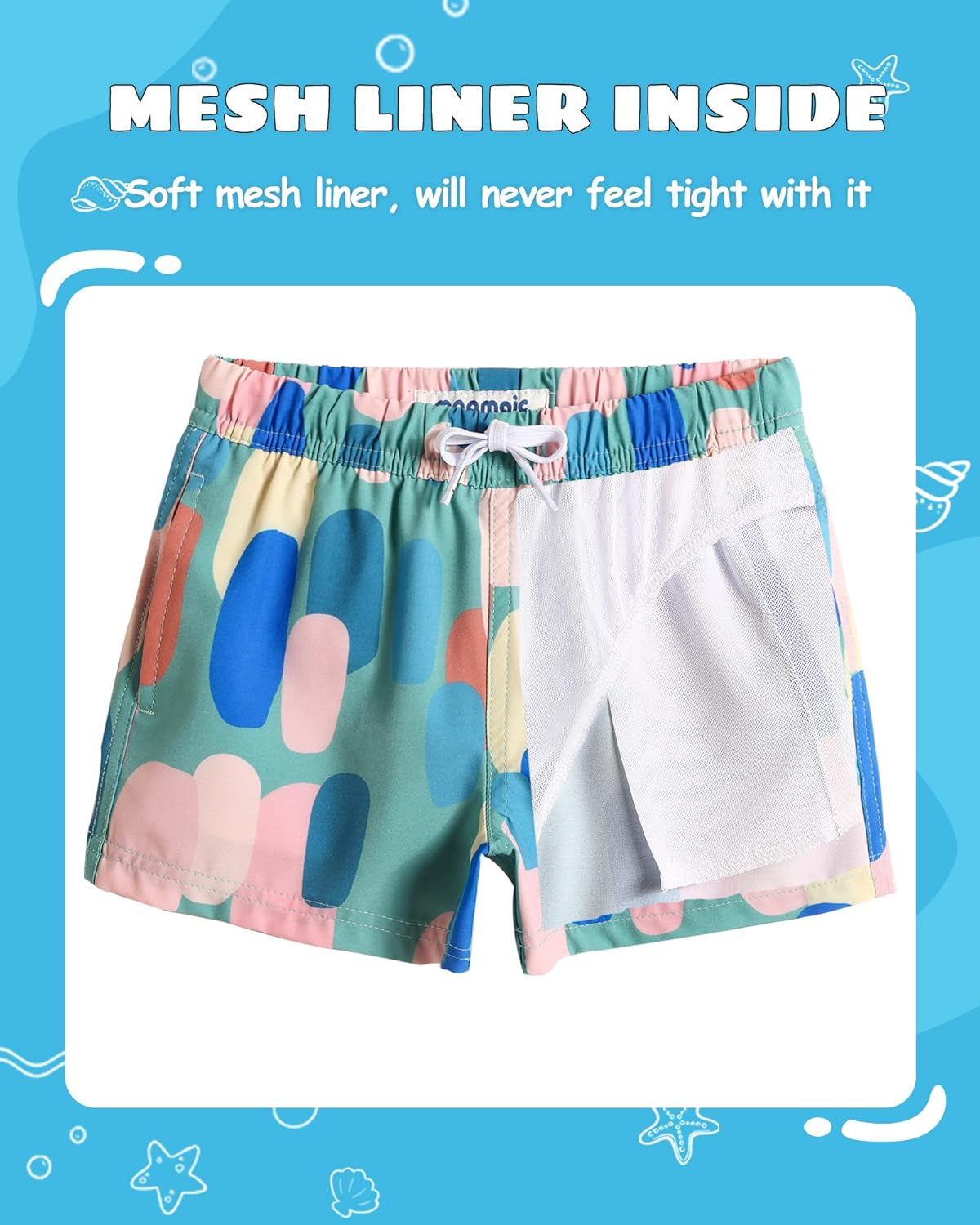 Boys Swim Trunks Stretch Quick Dry Swim Shorts Kids Bathing Suits Toddler Boy Swimsuit Swimwear