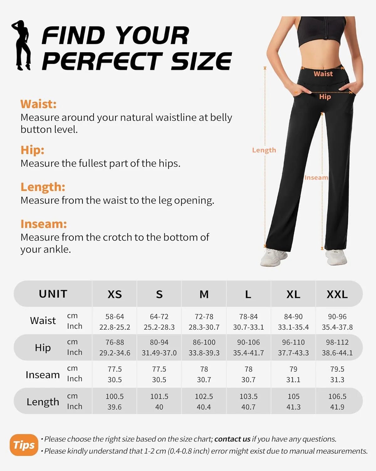 Flare Leggings for Women, Bootcut Yoga Pants with Pockets, Tummy Control Workout Pants Non - See - Through - EdBryShaan