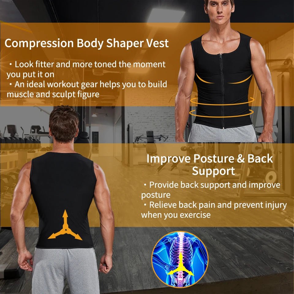 Men Sauna Sweat Vest - Fat Burner - EdBryShaan
