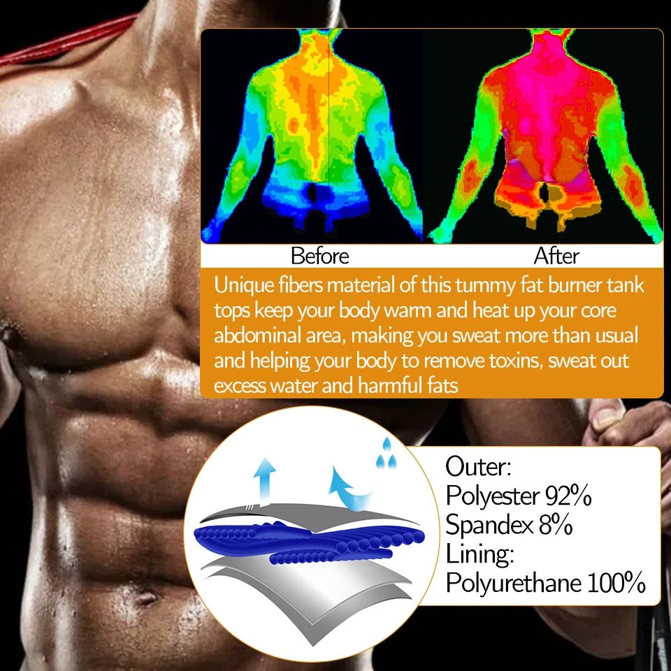 Men Sauna Sweat Vest - Fat Burner - EdBryShaan