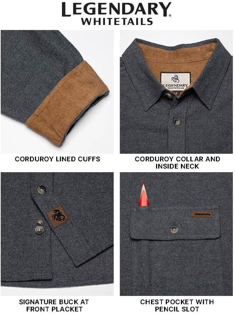 Men'S Flannel Shirt Long Sleeve Button down 100% Cotton - EdBryShaan