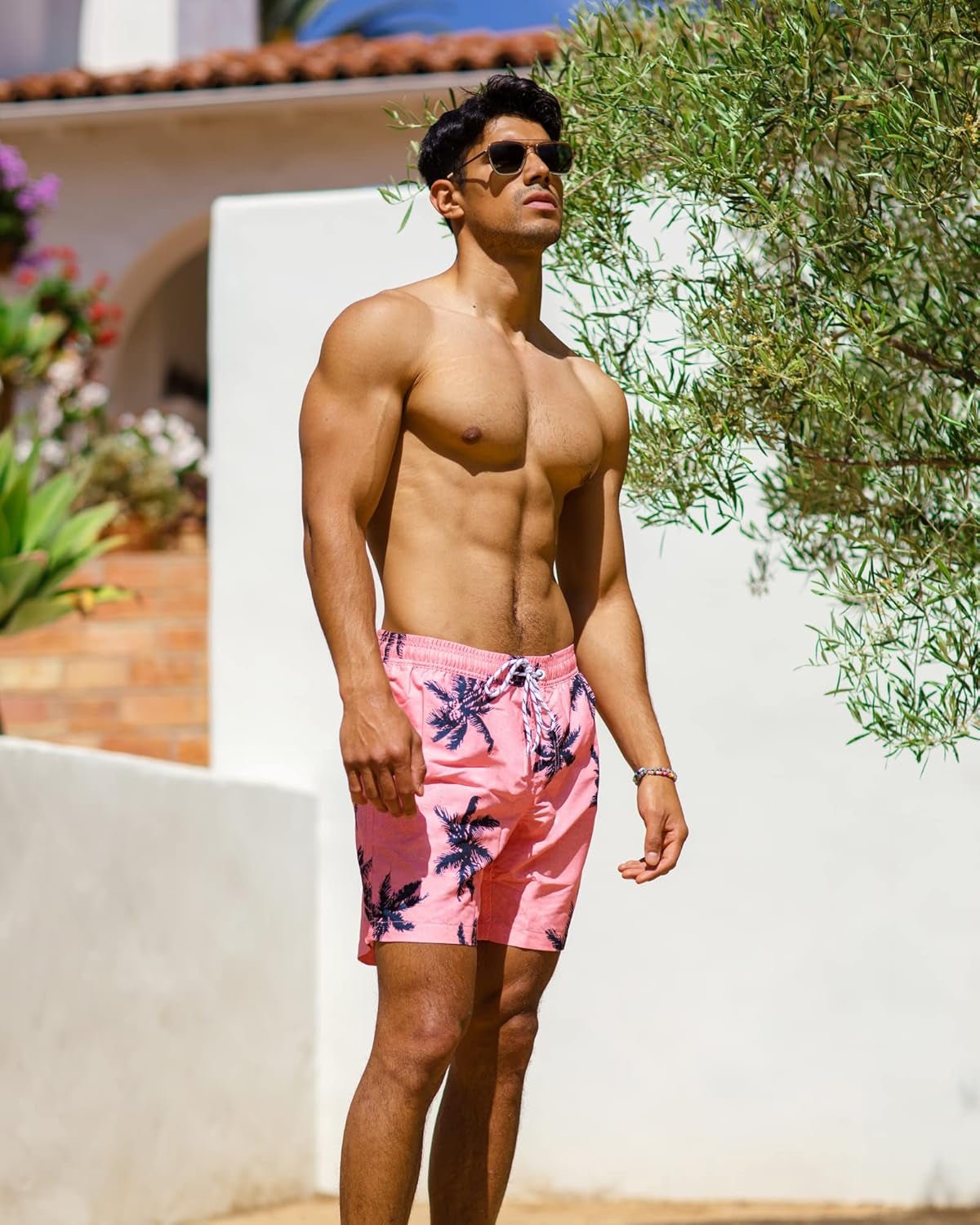 Mens Slim Fit Swim Shorts Swim Trunks 7 Inch Quick Dry Mens Bathing Suits with Mesh Lining - EdBryShaan