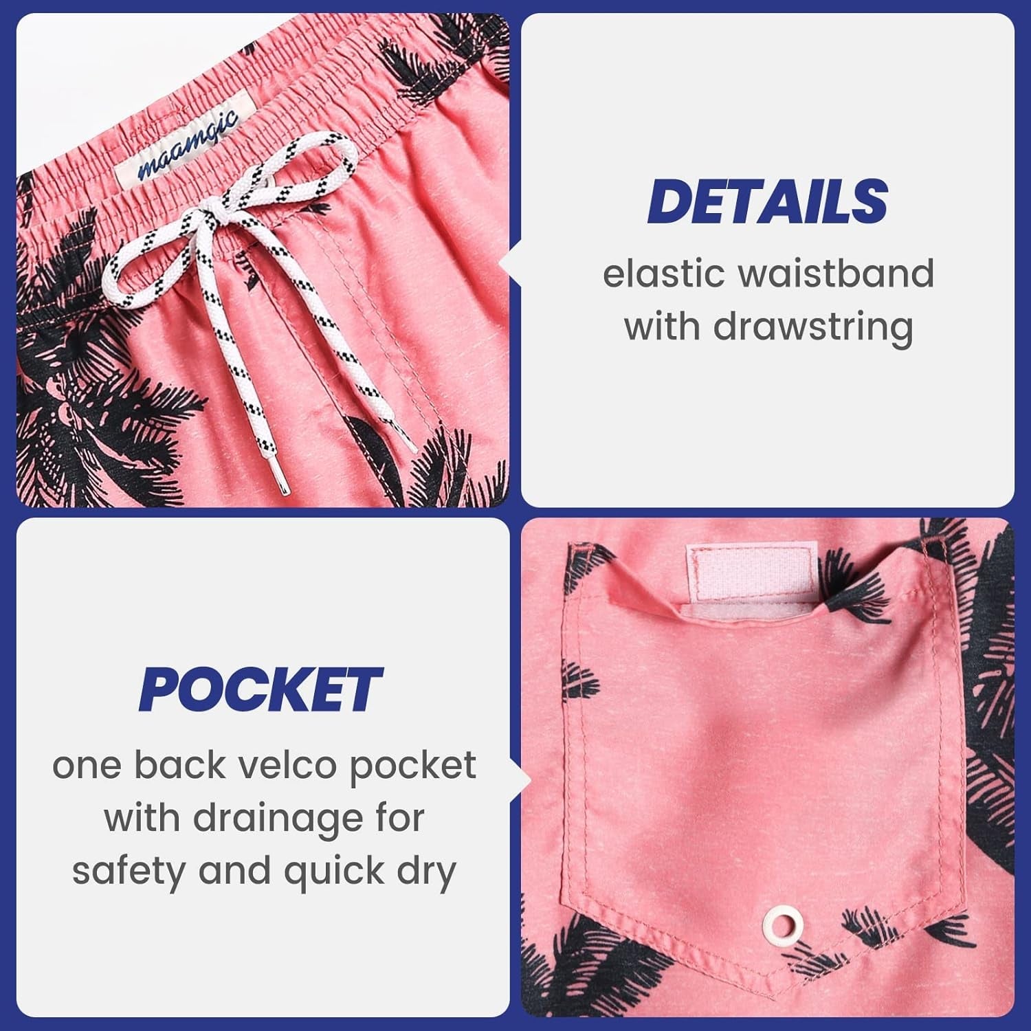 Mens Slim Fit Swim Shorts Swim Trunks 7 Inch Quick Dry Mens Bathing Suits with Mesh Lining - EdBryShaan