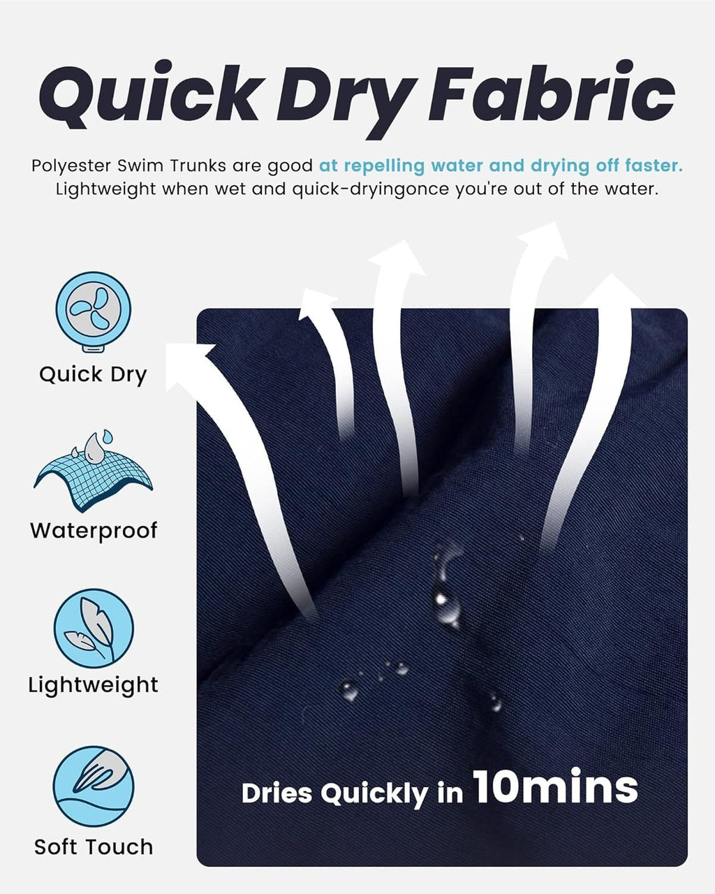 Mens Swim Trunks Quick Dry Swim Shorts with Mesh Lining Funny Swimwear Bathing Suits 7Inch - EdBryShaan