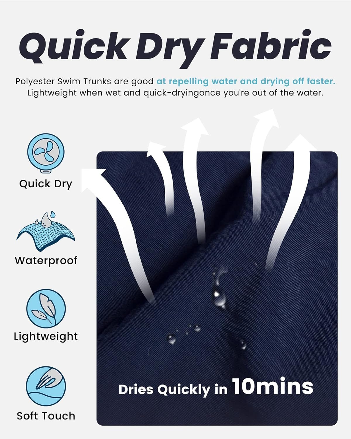 Mens Swim Trunks Quick Dry Swim Shorts with Mesh Lining Funny Swimwear Bathing Suits 7Inch - EdBryShaan