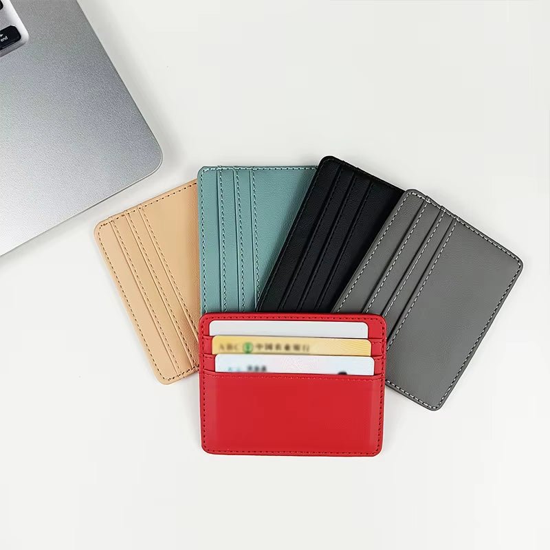 PU Leather ID Card Case - Slim Multi - Slot Holder for Bank/Credit Cards - EdBryShaan
