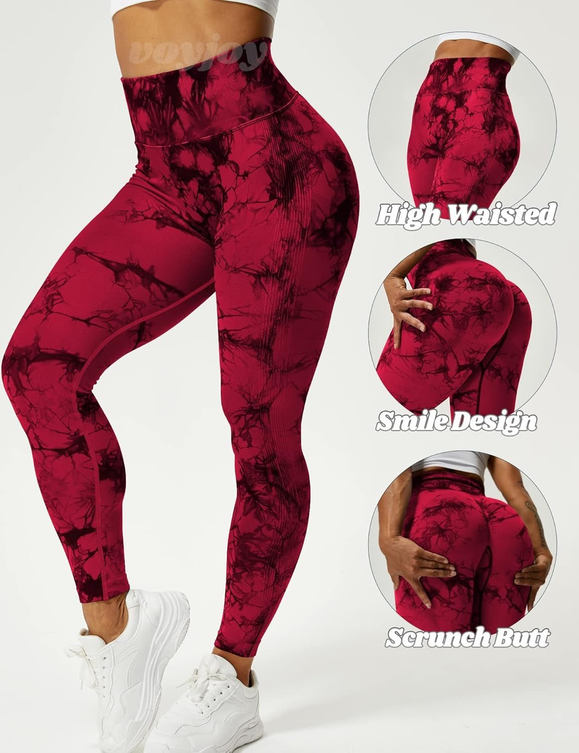 Seamless Leggings for Women High Waist Yoga Pants Scrunch Butt Lifting Elastic Tights - EdBryShaan