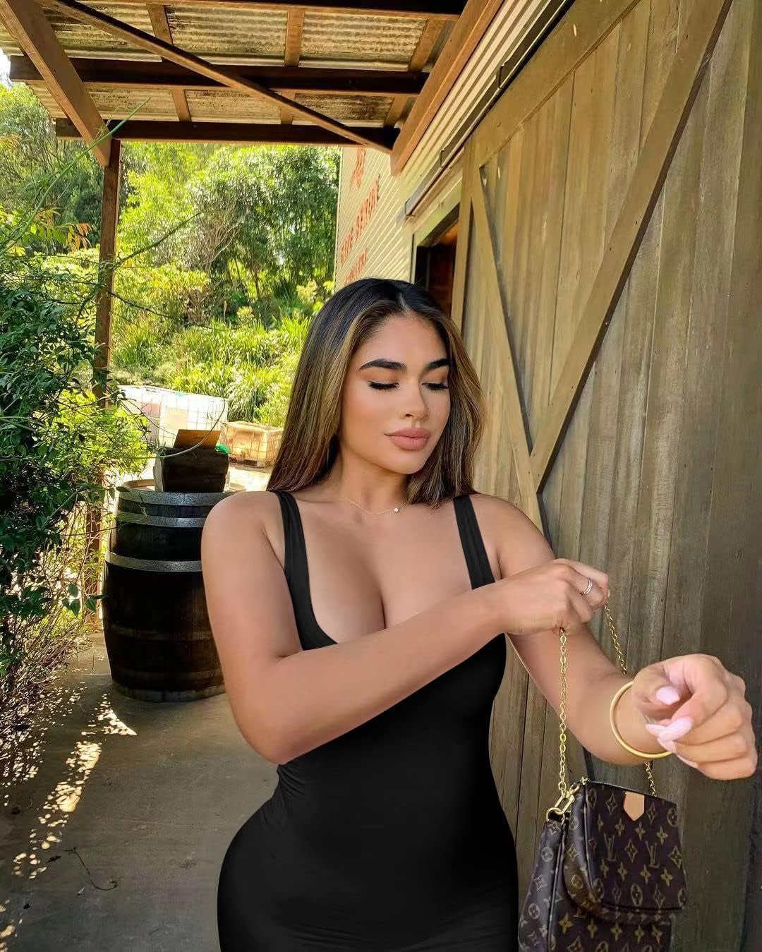 Women'S Casual Summer Sleeveless Mini Sexy Bodycon Tank Club Dress - EdBryShaan