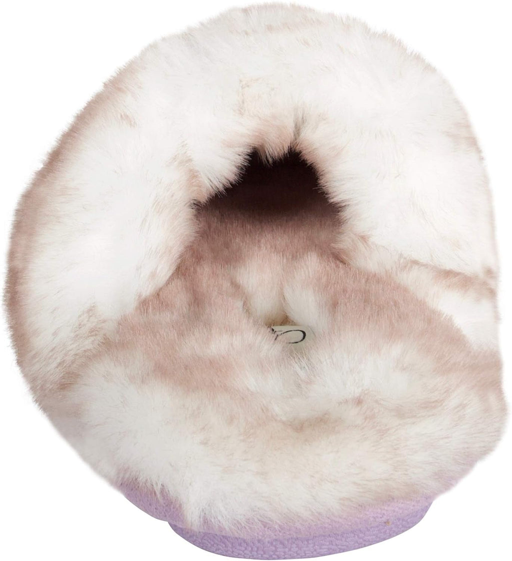 Women'S Comfy Faux Fur House Slipper Scuff Memory Foam Slip on Anti - Skid Sole - EdBryShaan