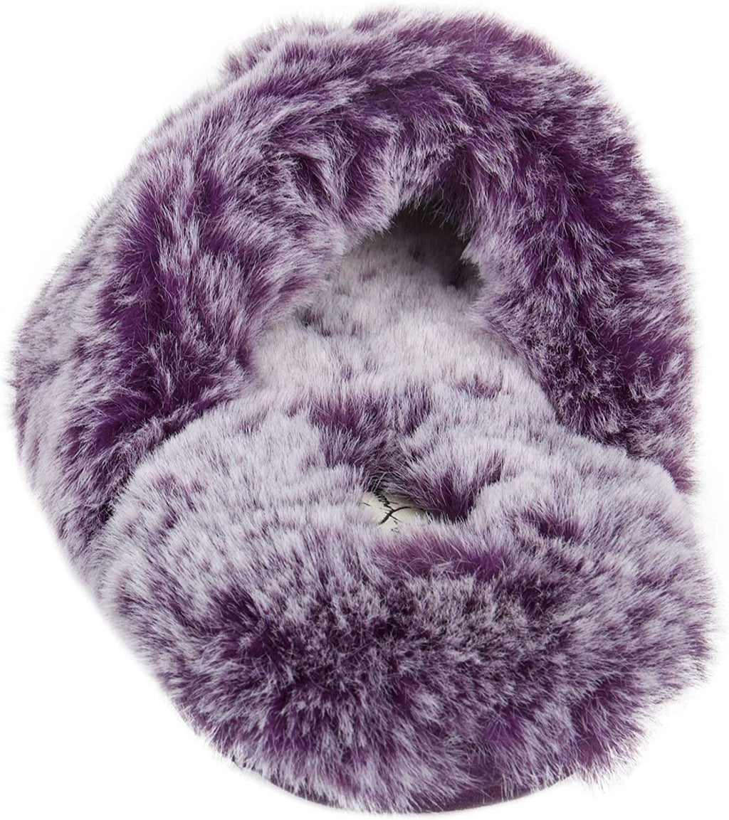 Women'S Comfy Faux Fur House Slipper Scuff Memory Foam Slip on Anti - Skid Sole - EdBryShaan