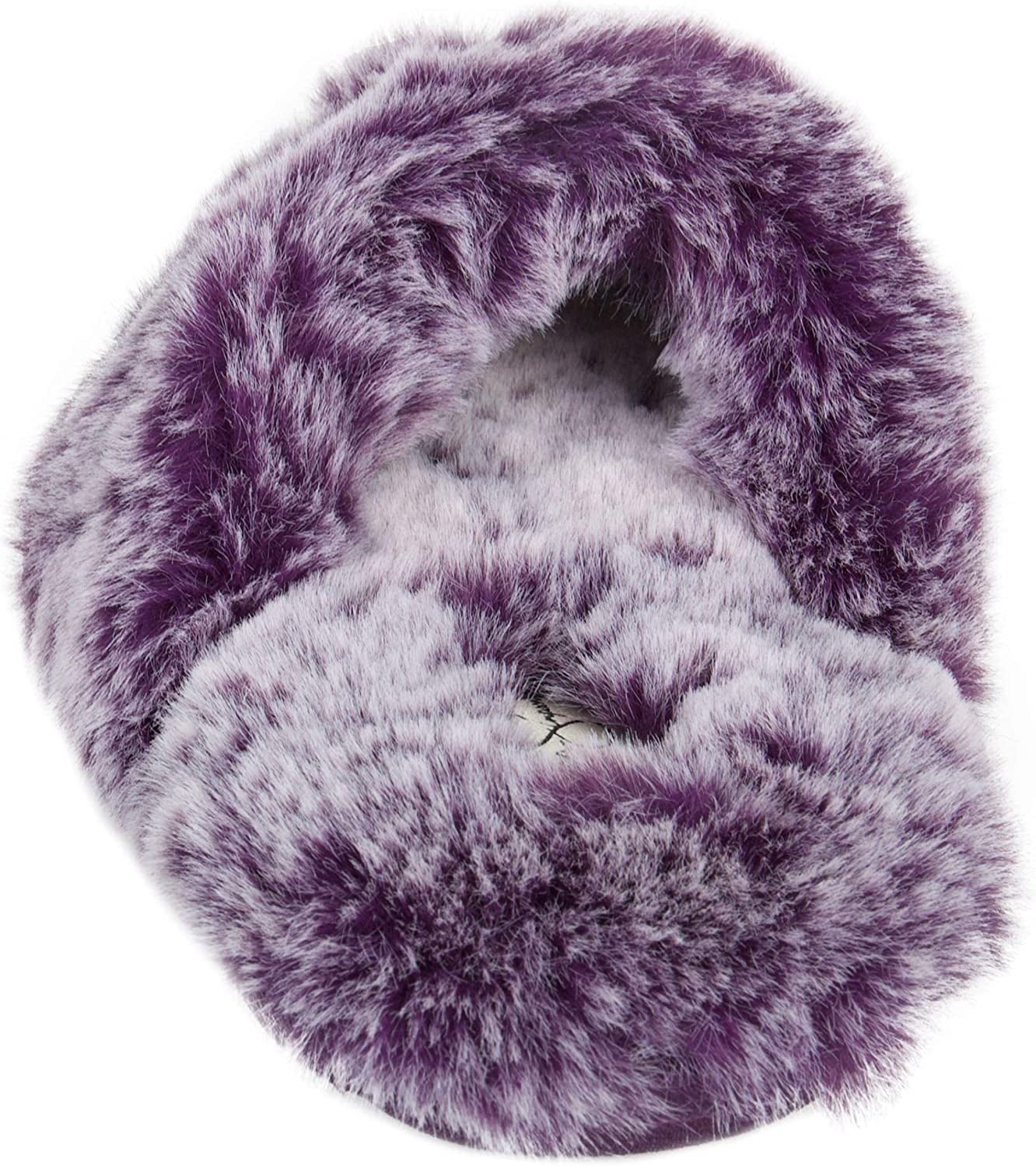 Women'S Comfy Faux Fur House Slipper Scuff Memory Foam Slip on Anti - Skid Sole - EdBryShaan