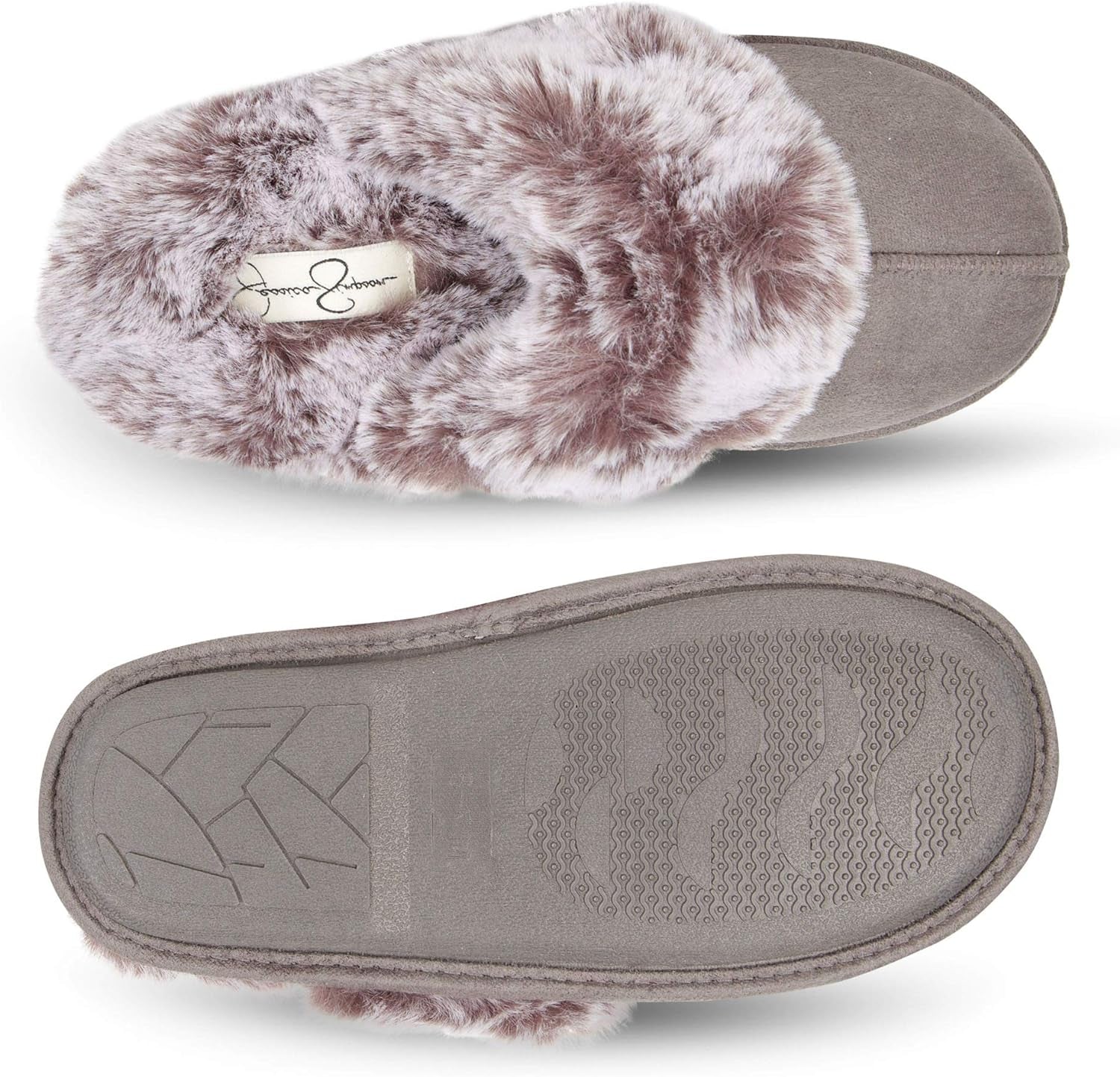 Women'S Comfy Faux Fur House Slipper Scuff Memory Foam Slip on Anti - Skid Sole - EdBryShaan