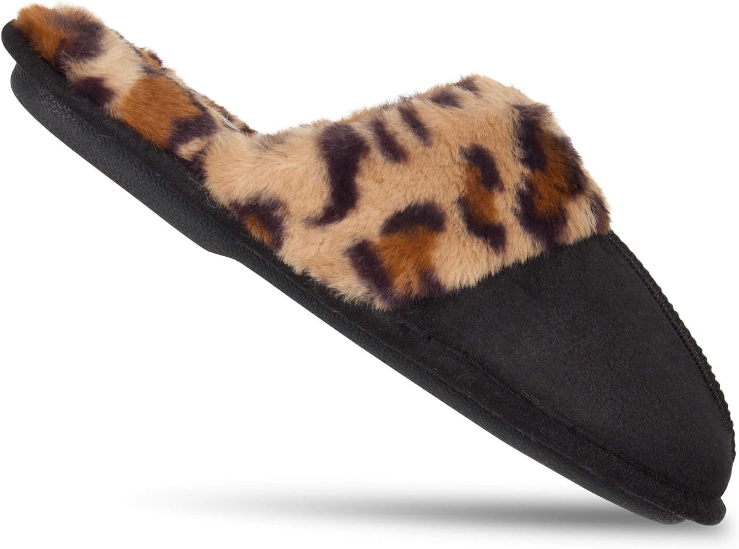 Women'S Comfy Faux Fur House Slipper Scuff Memory Foam Slip on Anti - Skid Sole - EdBryShaan