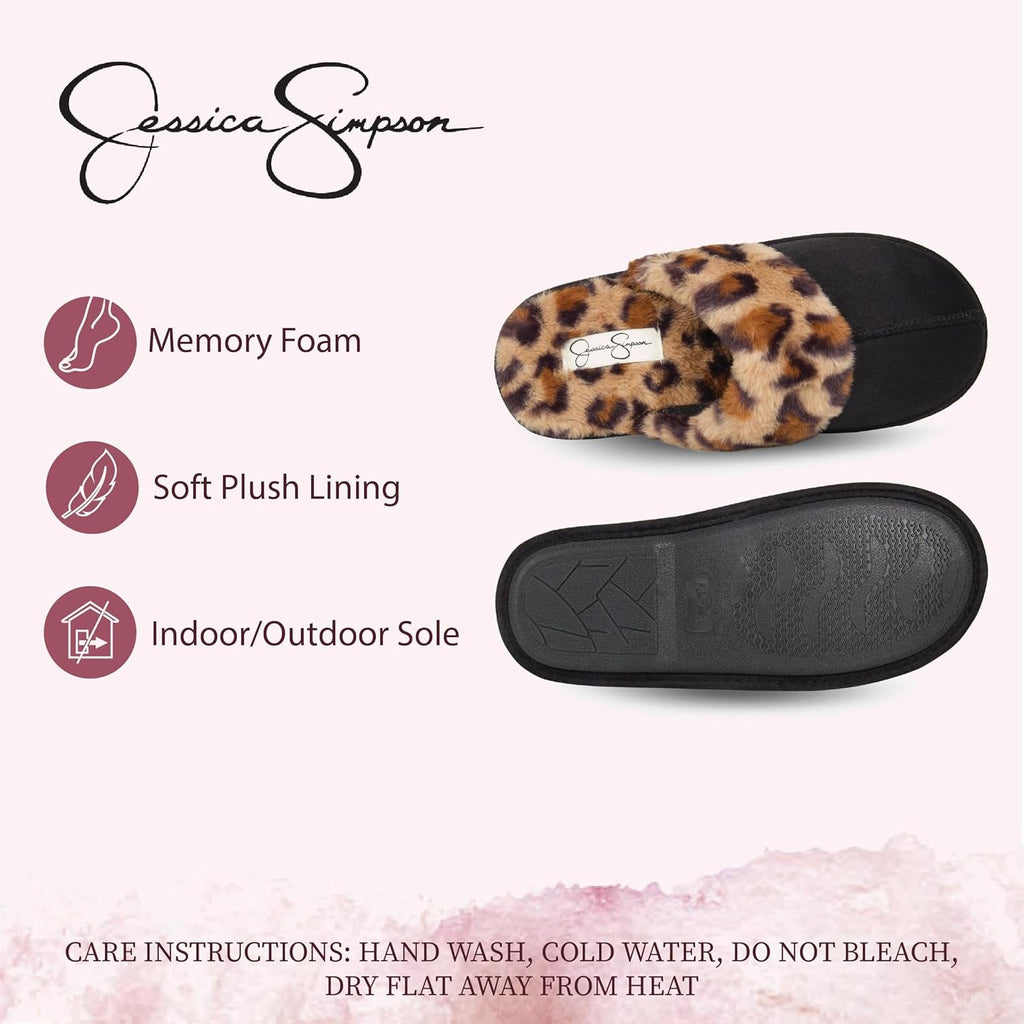 Women'S Comfy Faux Fur House Slipper Scuff Memory Foam Slip on Anti - Skid Sole - EdBryShaan