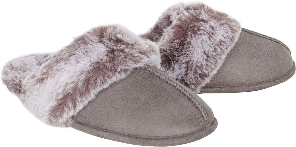 Women'S Comfy Faux Fur House Slipper Scuff Memory Foam Slip on Anti - Skid Sole - EdBryShaan