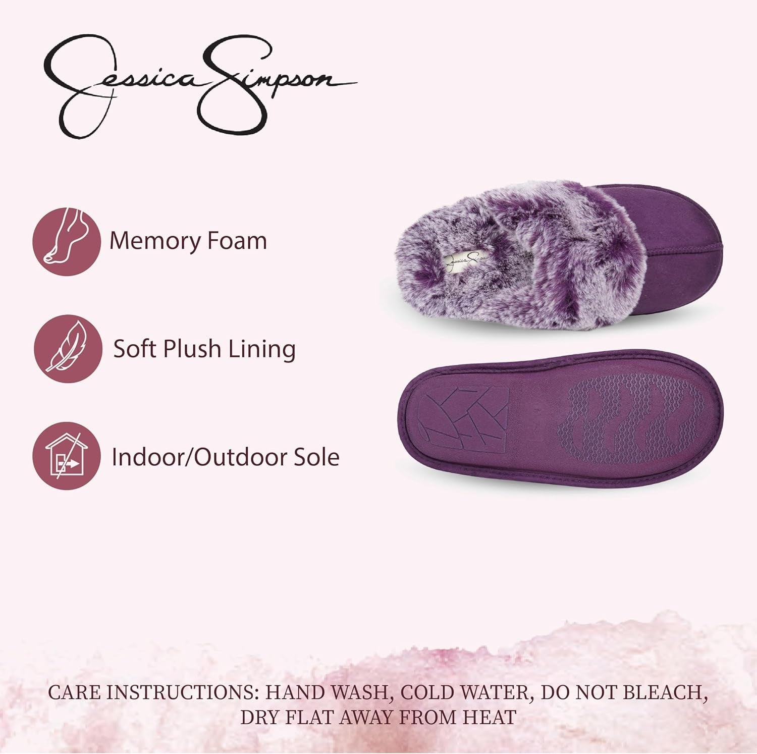 Women'S Comfy Faux Fur House Slipper Scuff Memory Foam Slip on Anti - Skid Sole - EdBryShaan