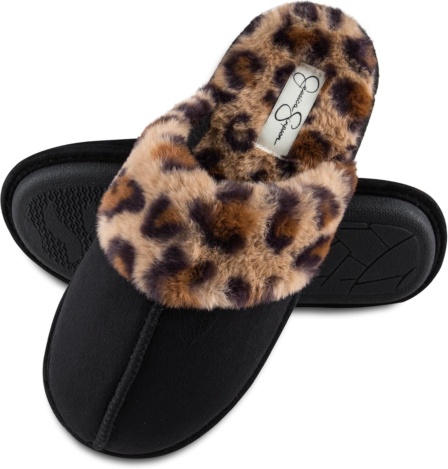 Women'S Comfy Faux Fur House Slipper Scuff Memory Foam Slip on Anti - Skid Sole - EdBryShaan