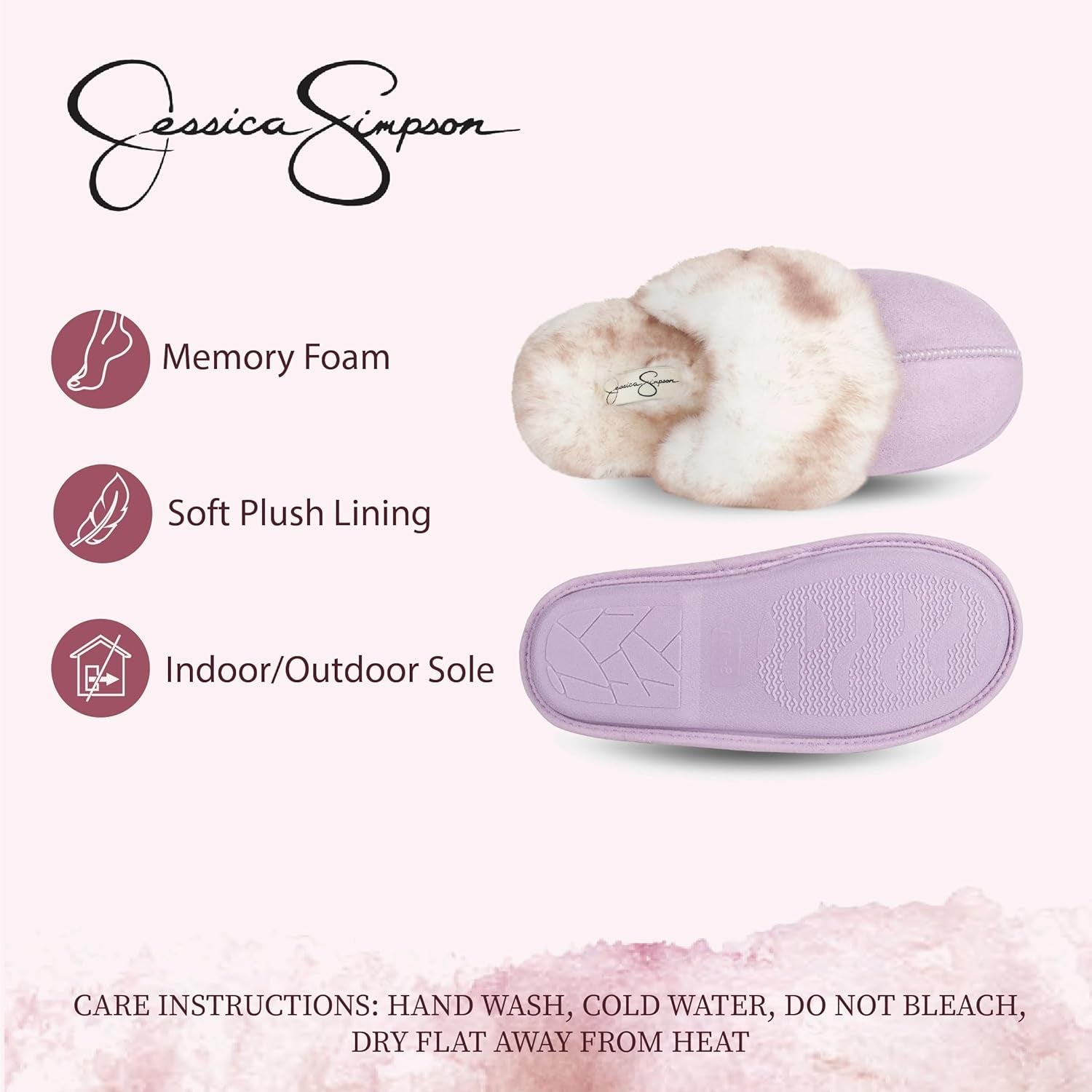 Women'S Comfy Faux Fur House Slipper Scuff Memory Foam Slip on Anti - Skid Sole - EdBryShaan